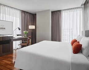 King suite with work space at Fraser Suites Sukhumvit, Bangkok.