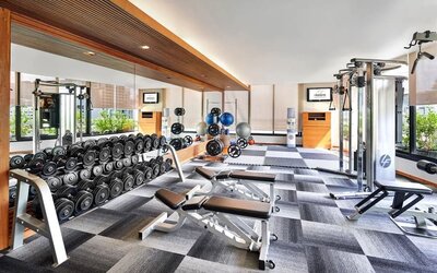 Fitness center at Fraser Suites Sukhumvit, Bangkok.