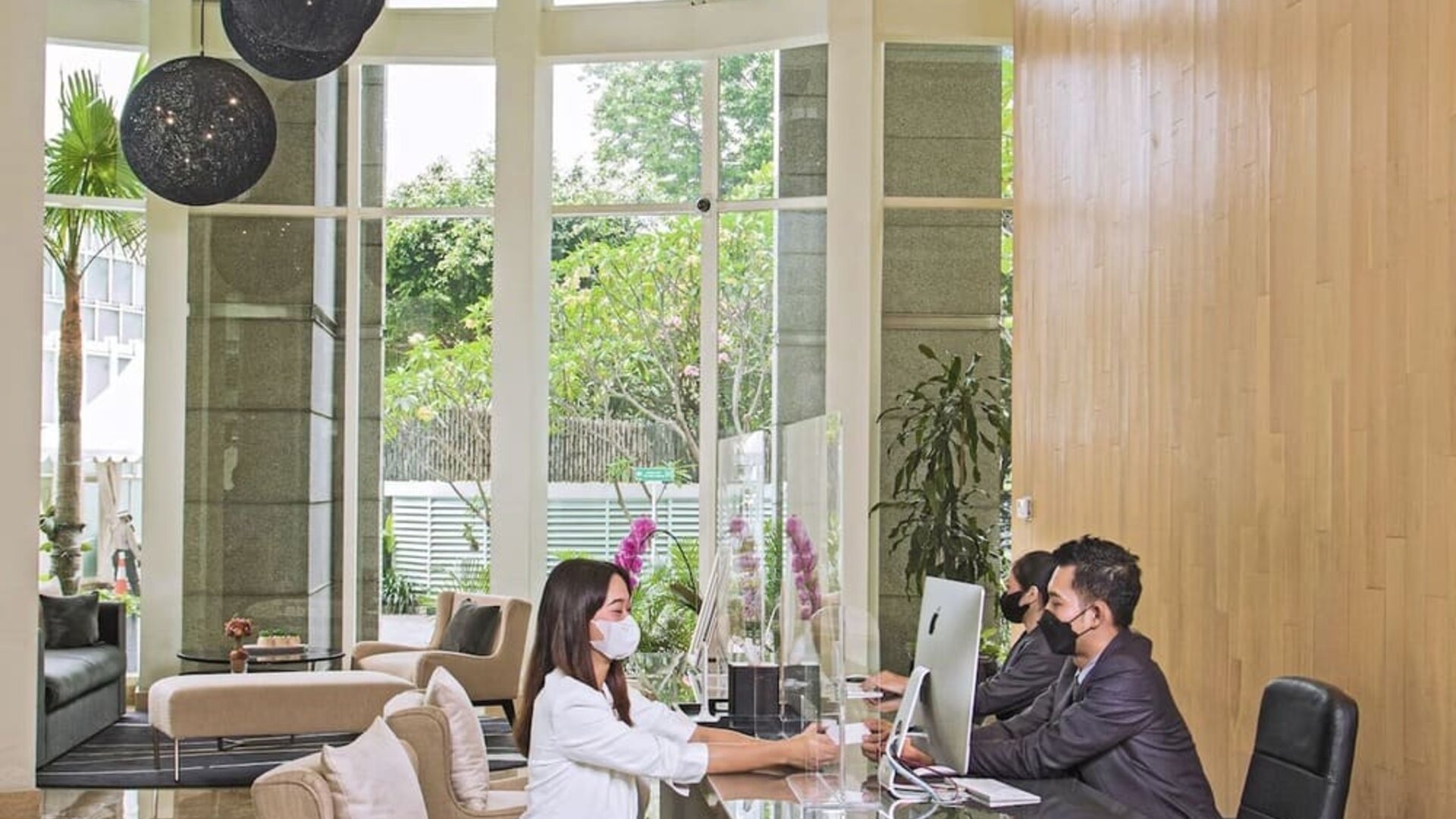 Business center at Fraser Residence Sudirman Jakarta.