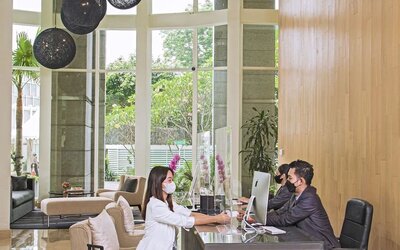 Business center at Fraser Residence Sudirman Jakarta.