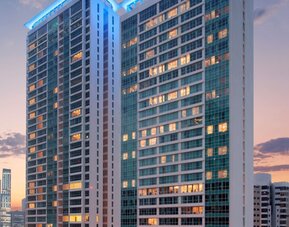 Hotel extrior at Fraser Place Setiabudi Jakarta.