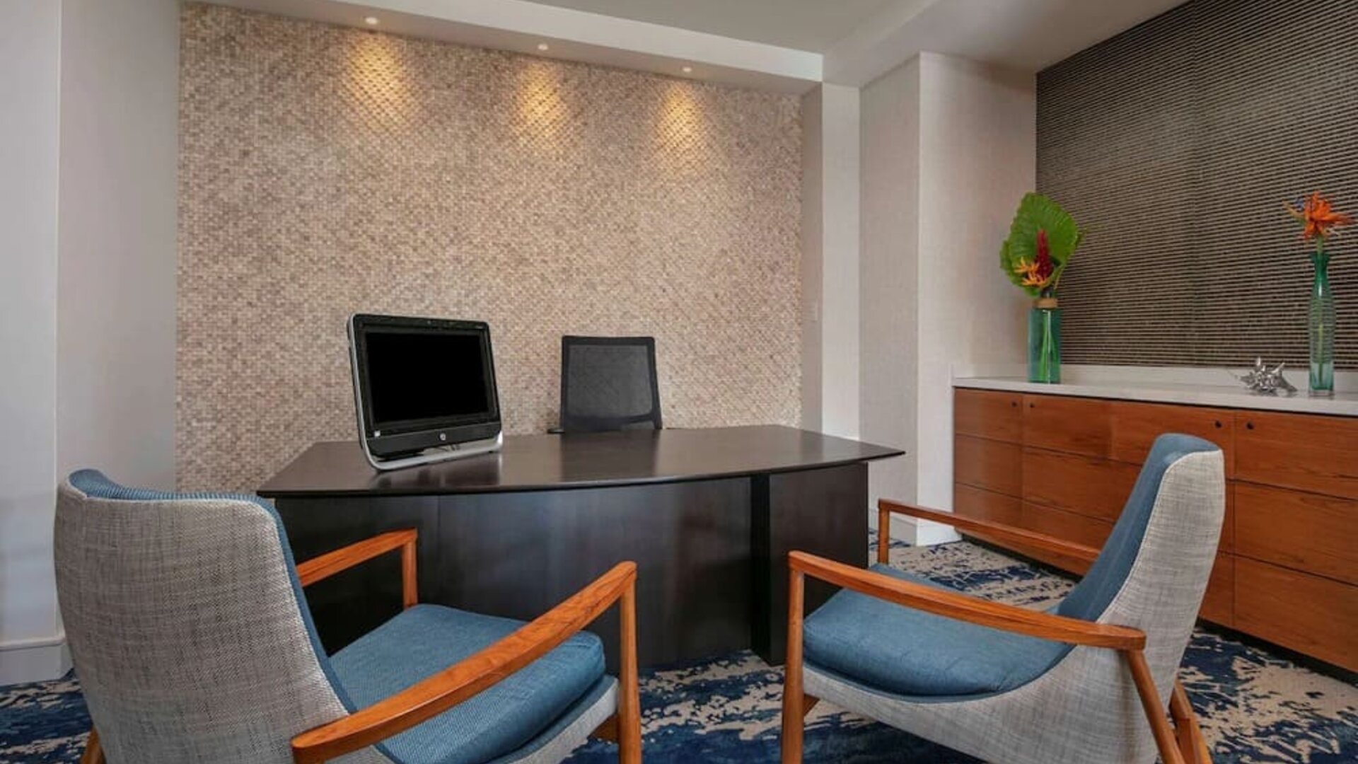 Business center at Royal Sonesta San Juan.