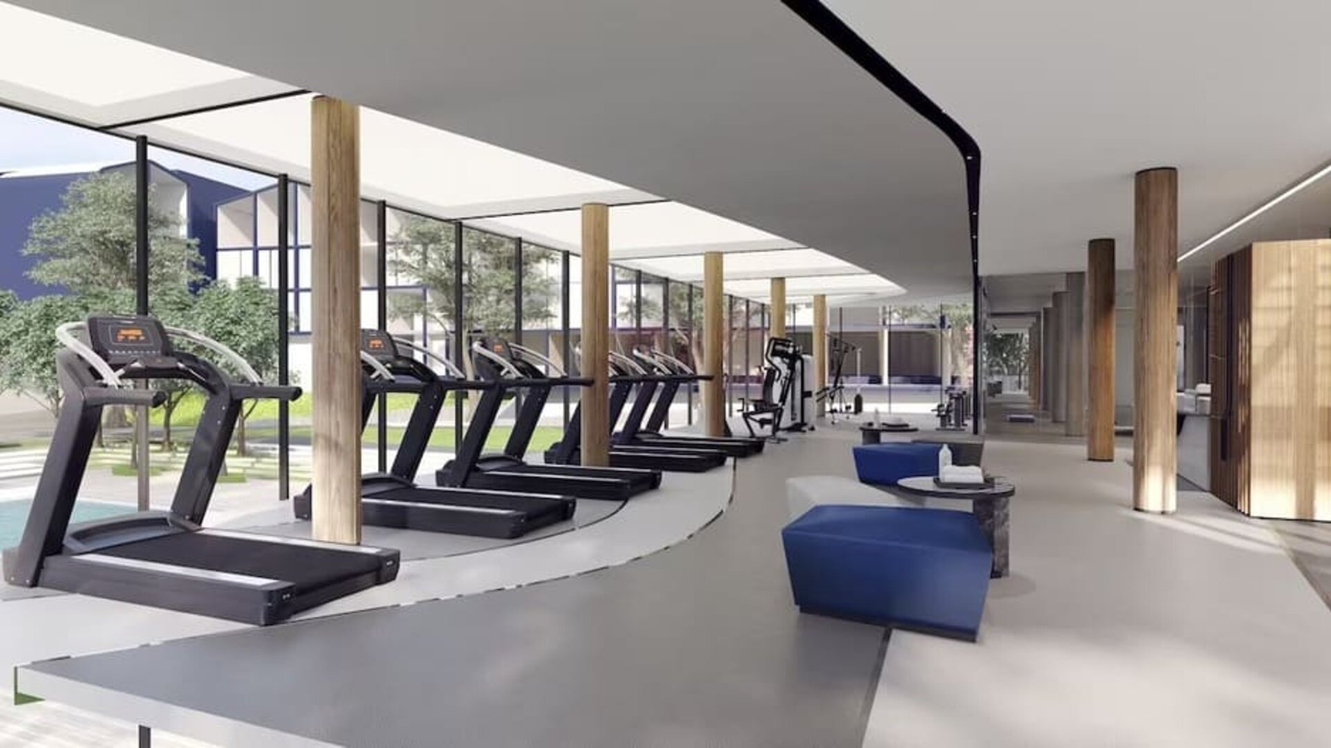 Fitness center at Modena By Fraser Buriram.