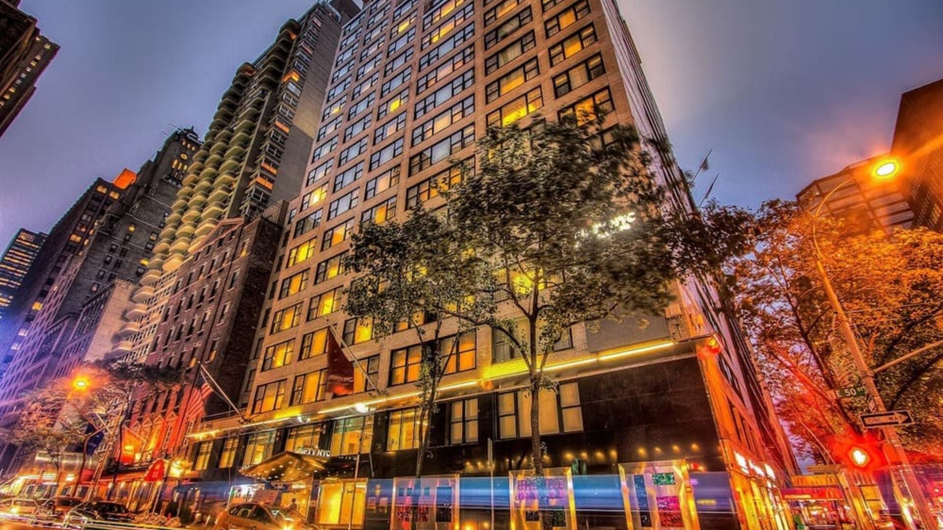 Hotel exterior at The Fifty Sonesta Select New York.