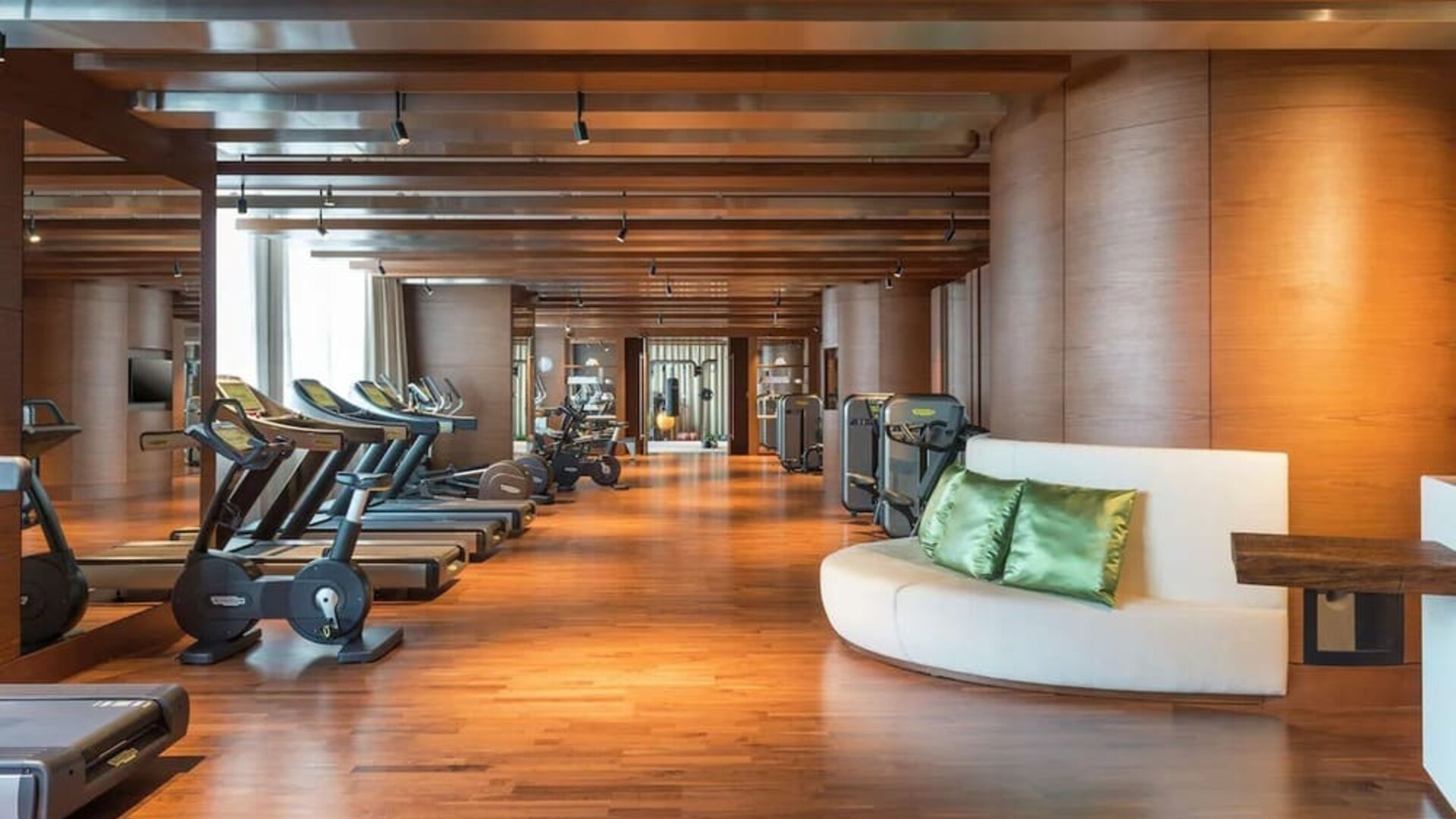 Fitness center at Hilton Dubai Al Habtoor City.