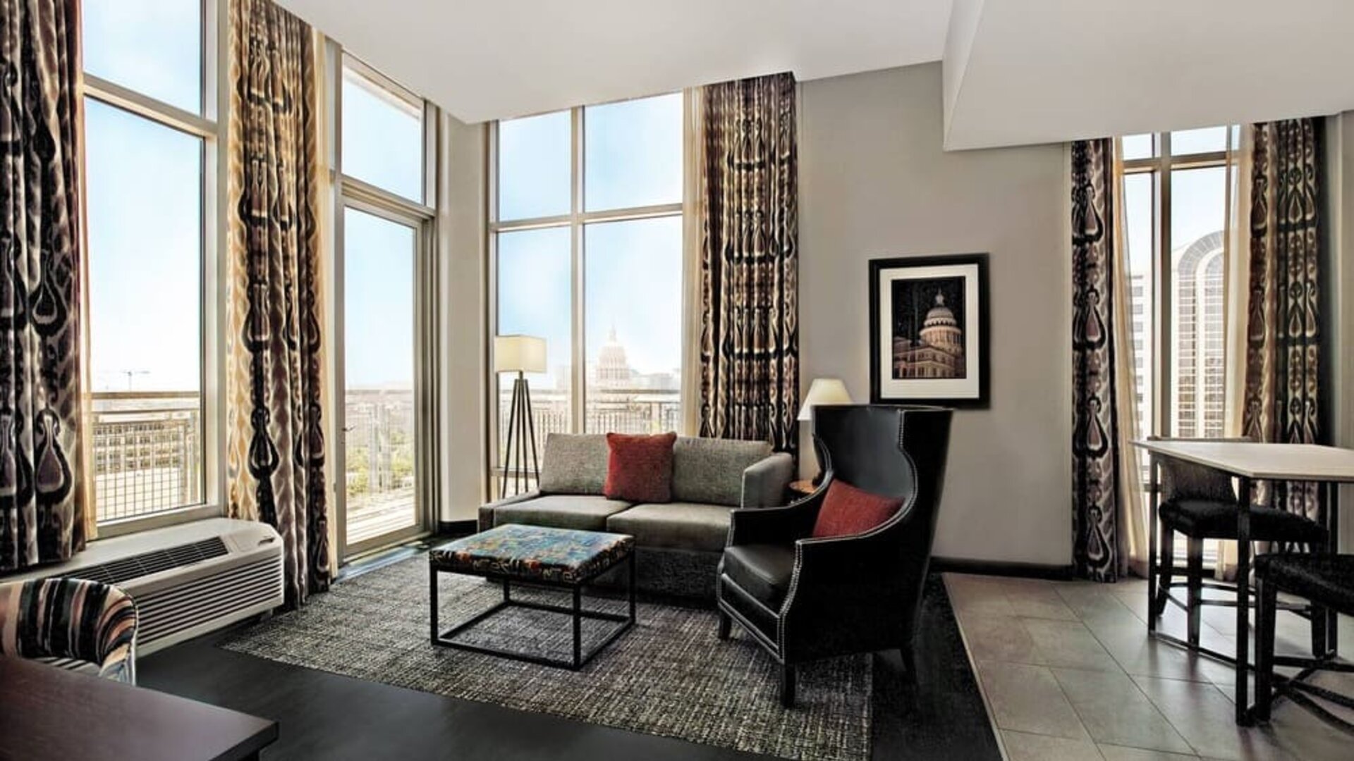 Spacious king room with natural light at Hampton Inn & Suites Austin @ The UniversityCapitol.