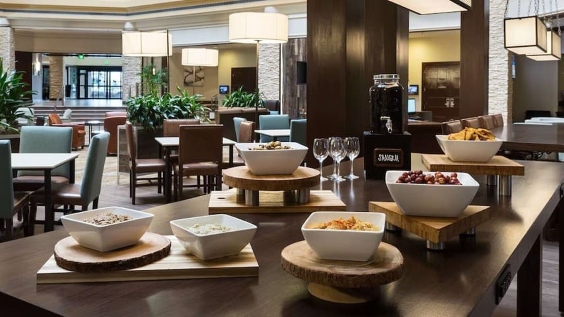 Dining room at Embassy Suites By Hilton Denver Tech Center.