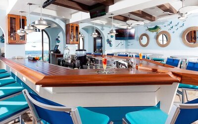 Bar and coworking space at Oyster Bay Beach Resort.