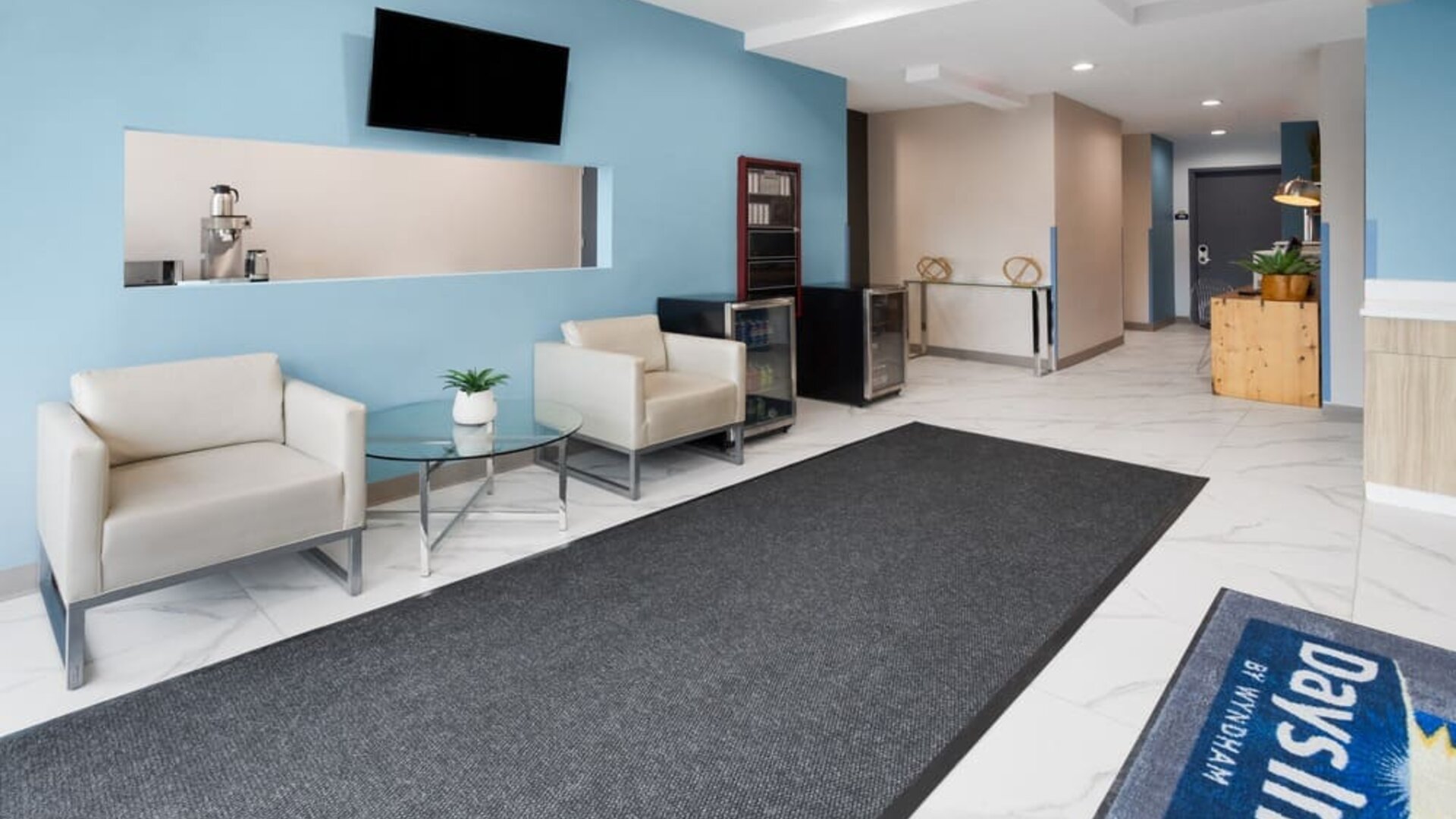 Hotel lobby at Days Inn By Wyndham Staten Island.