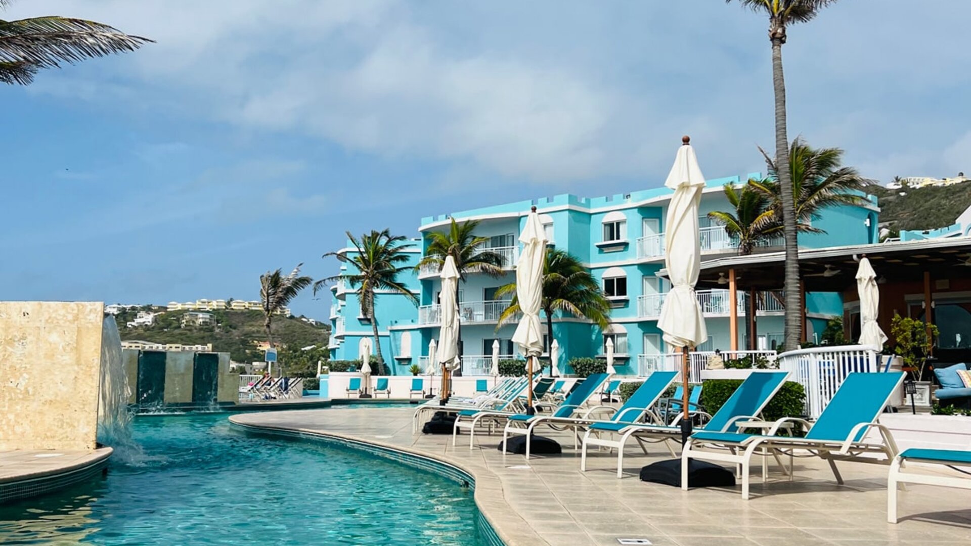 Sparkling water of the Infinity Pool at Oyster Bay Resort in St. Maarten.