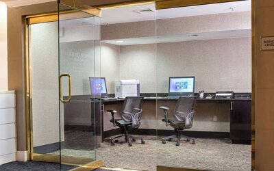 Business center at Laguardia Plaza Hotel.