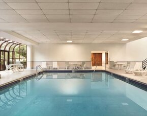 Indoor pool available at Laguardia Plaza Hotel.