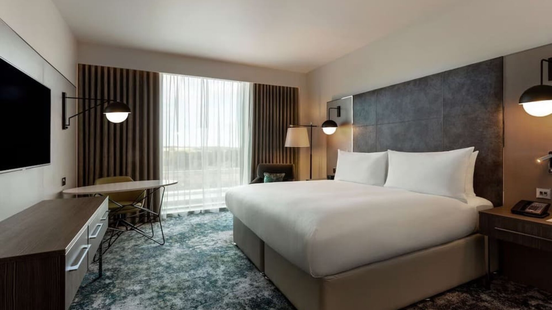 Day use room with TV at Hilton Aberdeen TECA.