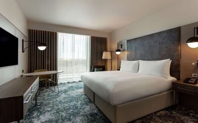 Day use room with TV at Hilton Aberdeen TECA.