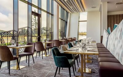 Dining room at Hilton Aberdeen TECA.