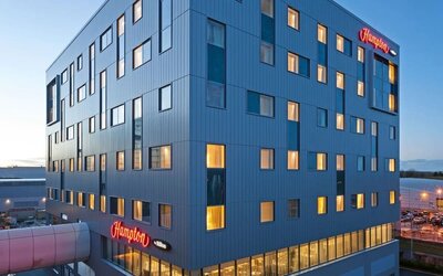 Hotel exterior at Hampton By Hilton London Gatwick Airport.