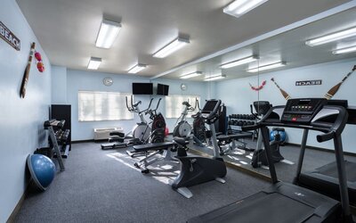 Fitness center at Hotel Marguerite.