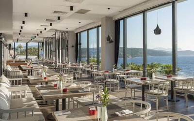 Dining room at Le Méridien Bodrum Beach Resort.