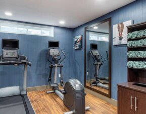 Fitness center at Comfort Inn JFK Airport.