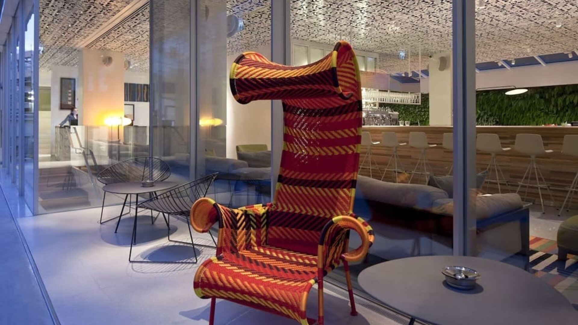 Outdoor terrace at Mendeli Street Hotel.