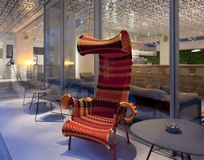 Outdoor terrace at Mendeli Street Hotel.