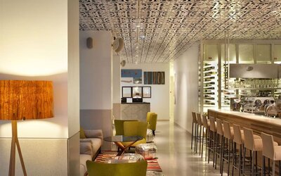 Hotel lounge and bar at Mendeli Street Hotel.