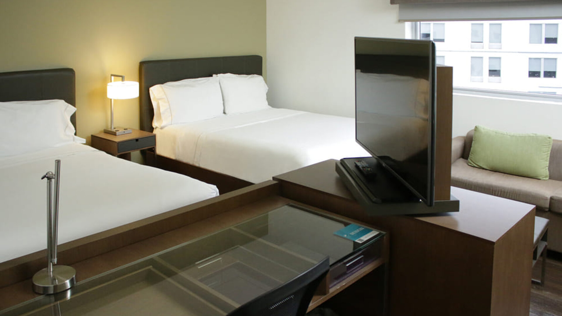 Double queen beds available at Element Miami Doral.