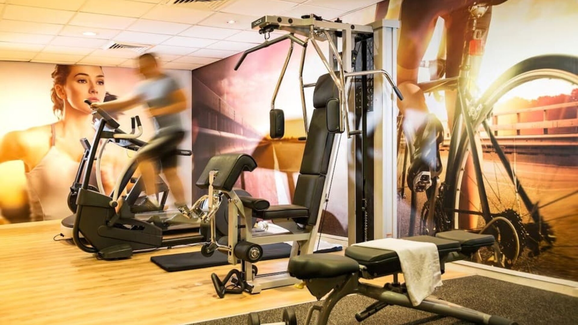 Fitness center at Prima Royale Hotel.