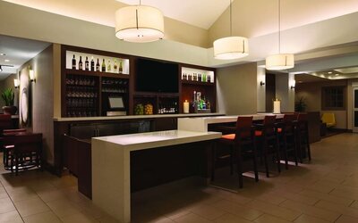 Hotel bar at Hyatt House Pleasanton.
