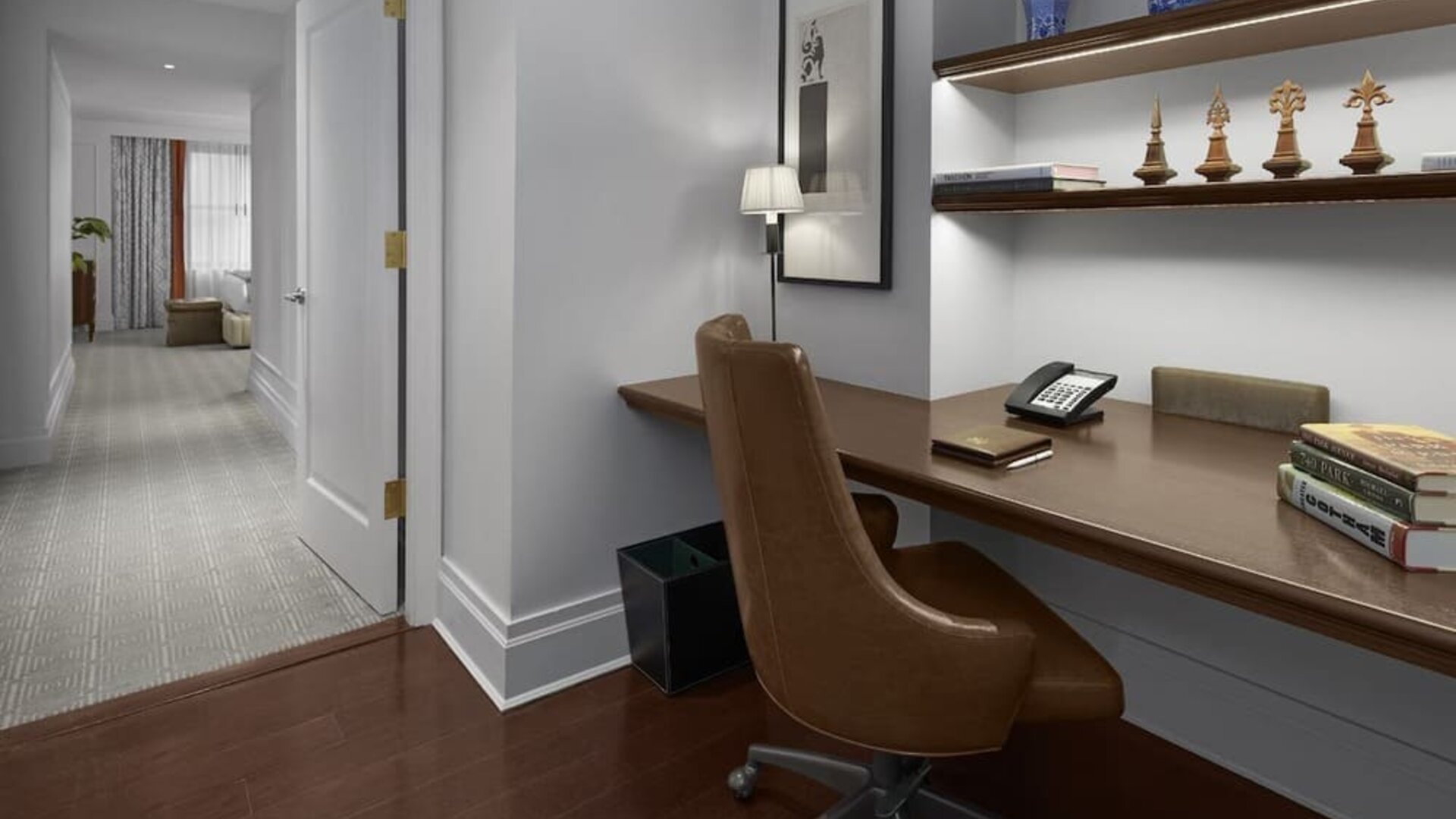 Work desk at InterContinental New York Barclay.