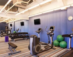 Fitness center at Aloft Miami Doral.
