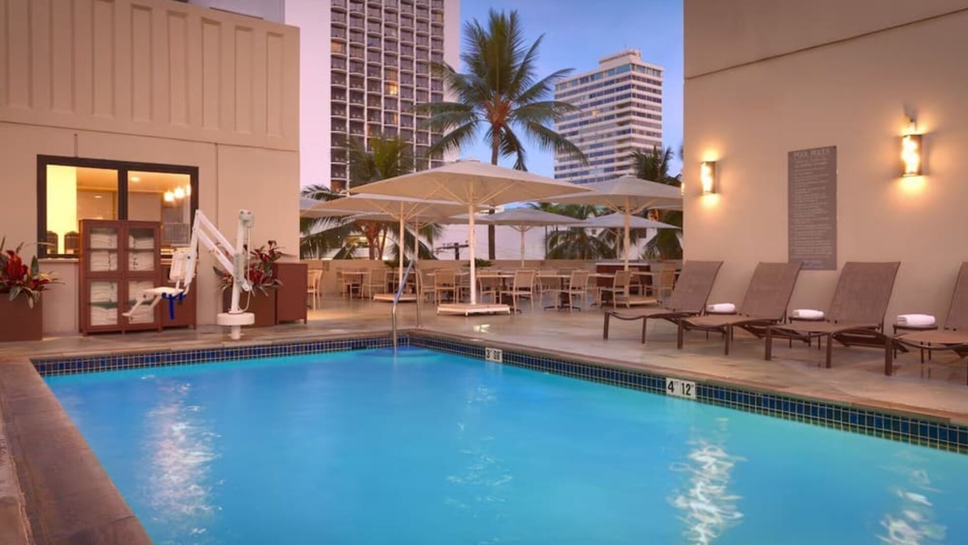 Outdoor pool at Hyatt Place Waikiki Beach.