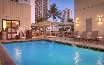 Outdoor pool at Hyatt Place Waikiki Beach.