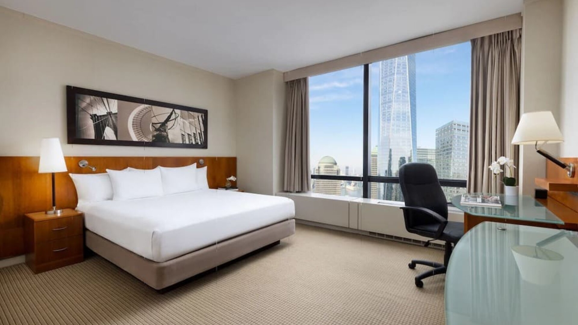 Spacious king room with work station at M Social New York Downtown.