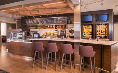 Hotel bar area at Courtyard Dulles Airport Chantilly.