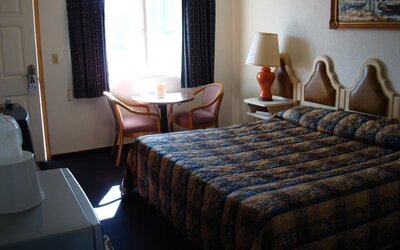 King room with natural light at Stardust Motel Redding.