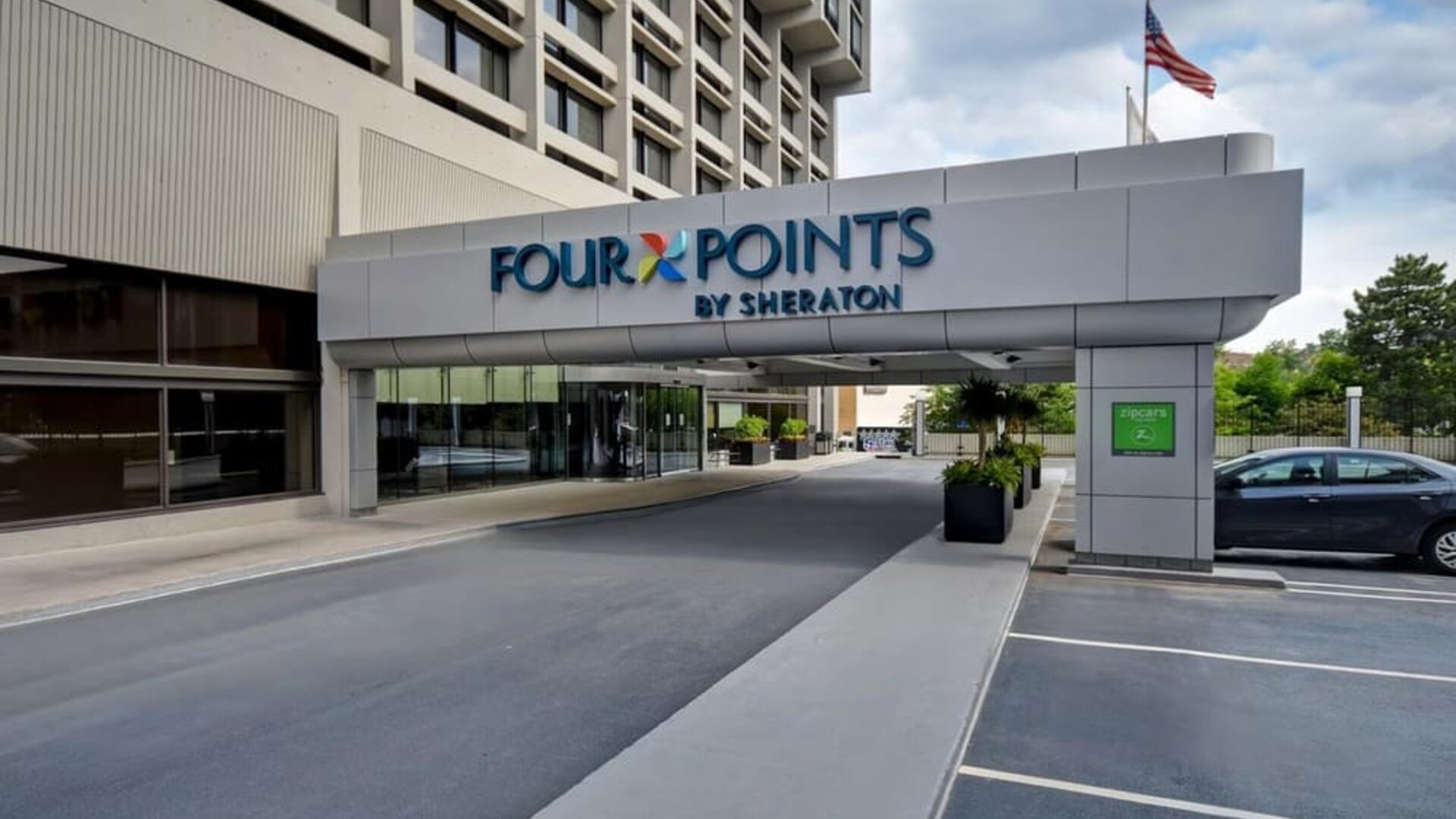 Hotel exterior at Four Points By Sheraton Boston-Newton.