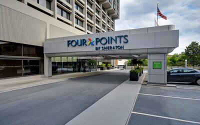 Hotel exterior at Four Points By Sheraton Boston-Newton.