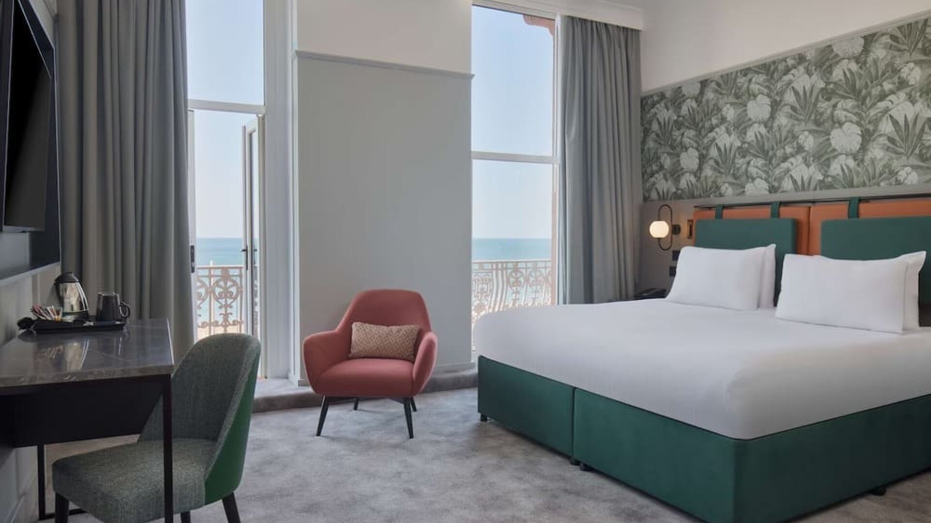 King room with balcony at DoubleTree By Hilton Brighton Metropole.