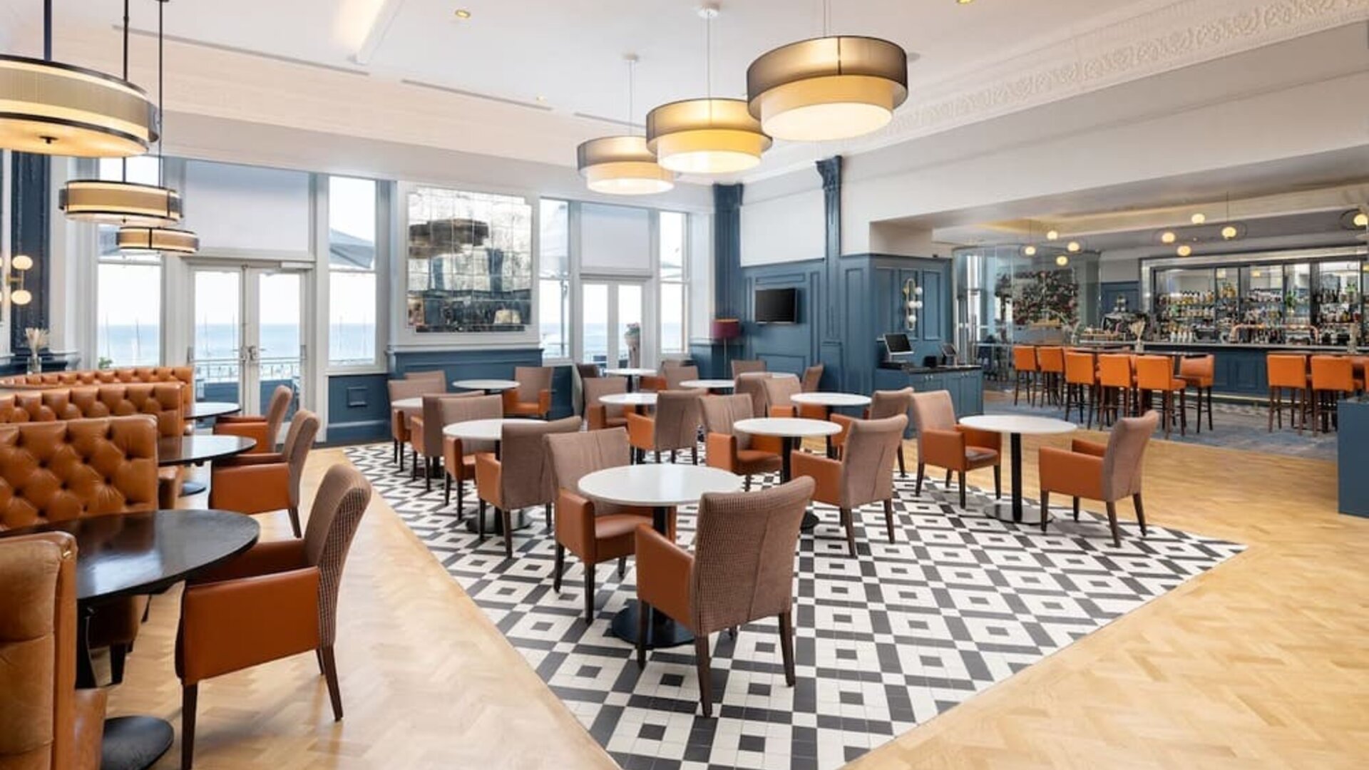 Hotel restaurant at DoubleTree By Hilton Brighton Metropole.