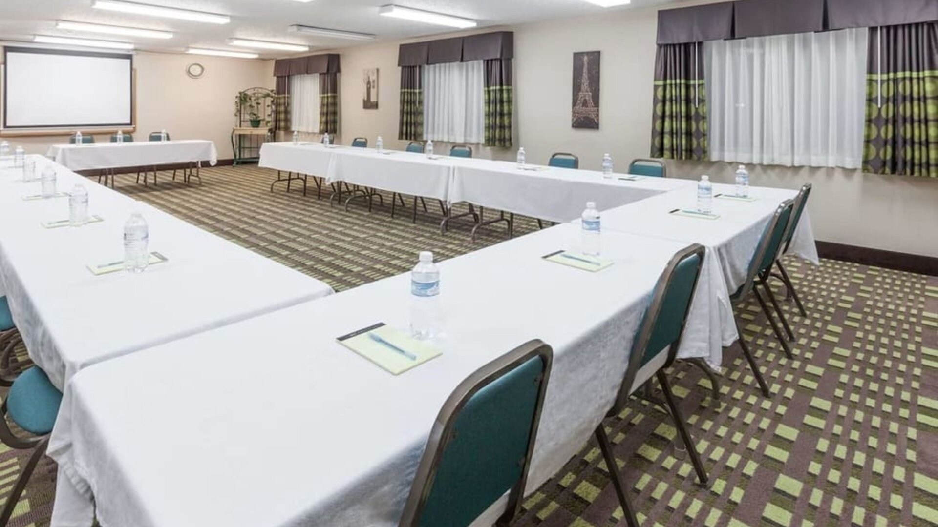 Professional meeting room at Super 8 Bedford DFW Airport West.  