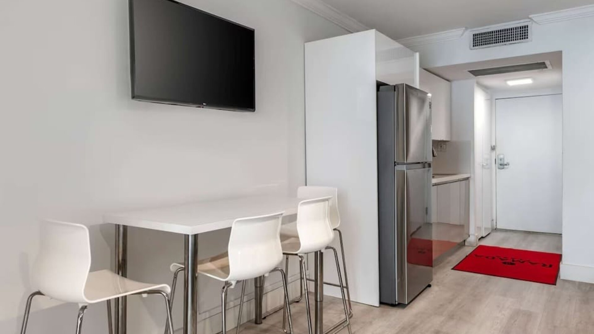 Day room with kitchen area at Ramada Plaza Marco Polo Beach Resort.