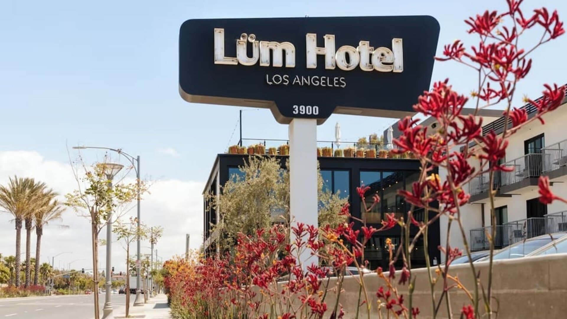 Hotel exterior at Lum Hotel Inglewood.