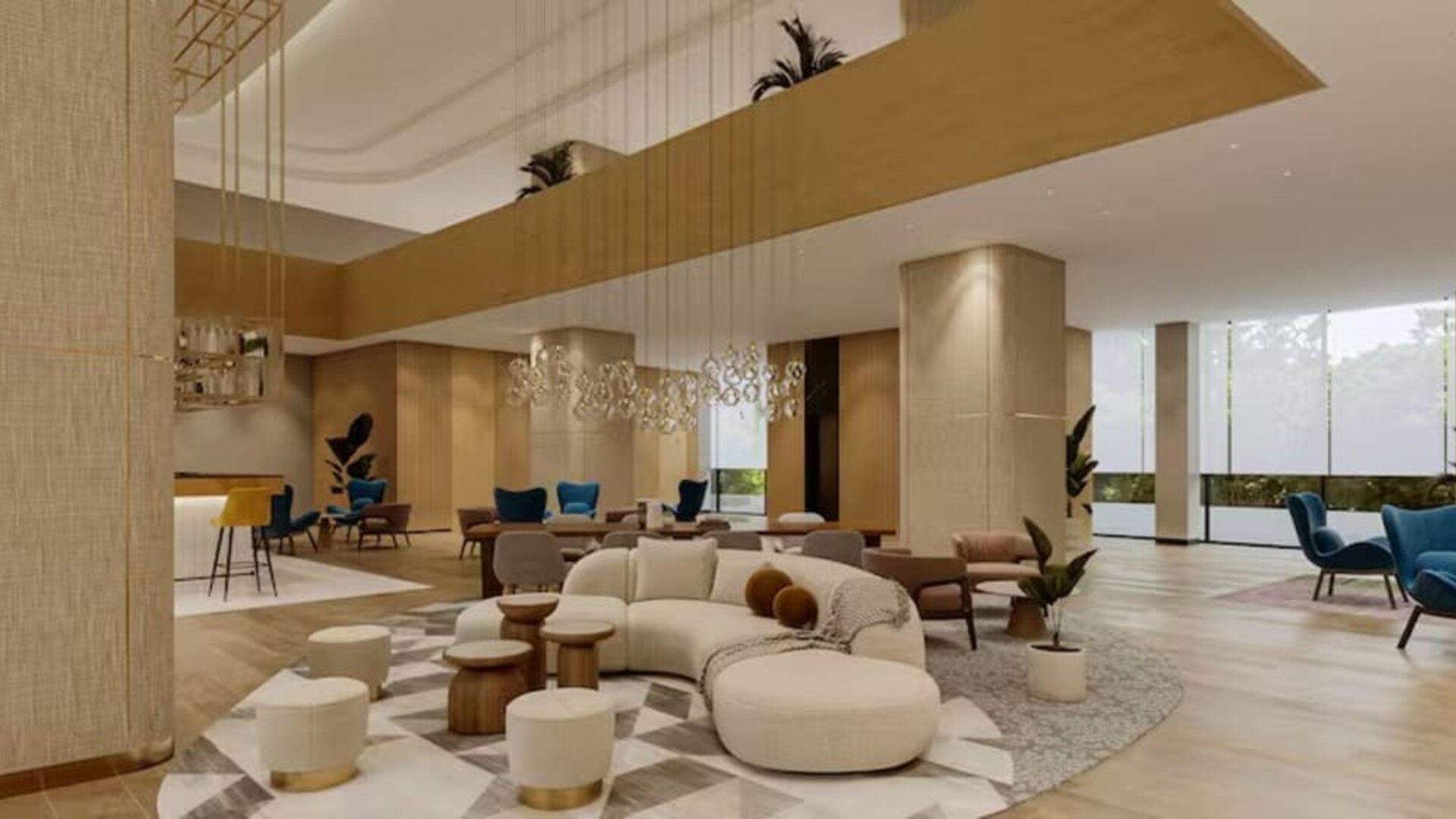 Hotel lobby and lounge at Hilton Garden Inn Termez Ayritom.