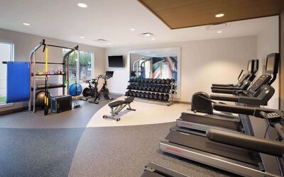 Fitness center available at Hilton Garden Inn IAH Houston.
