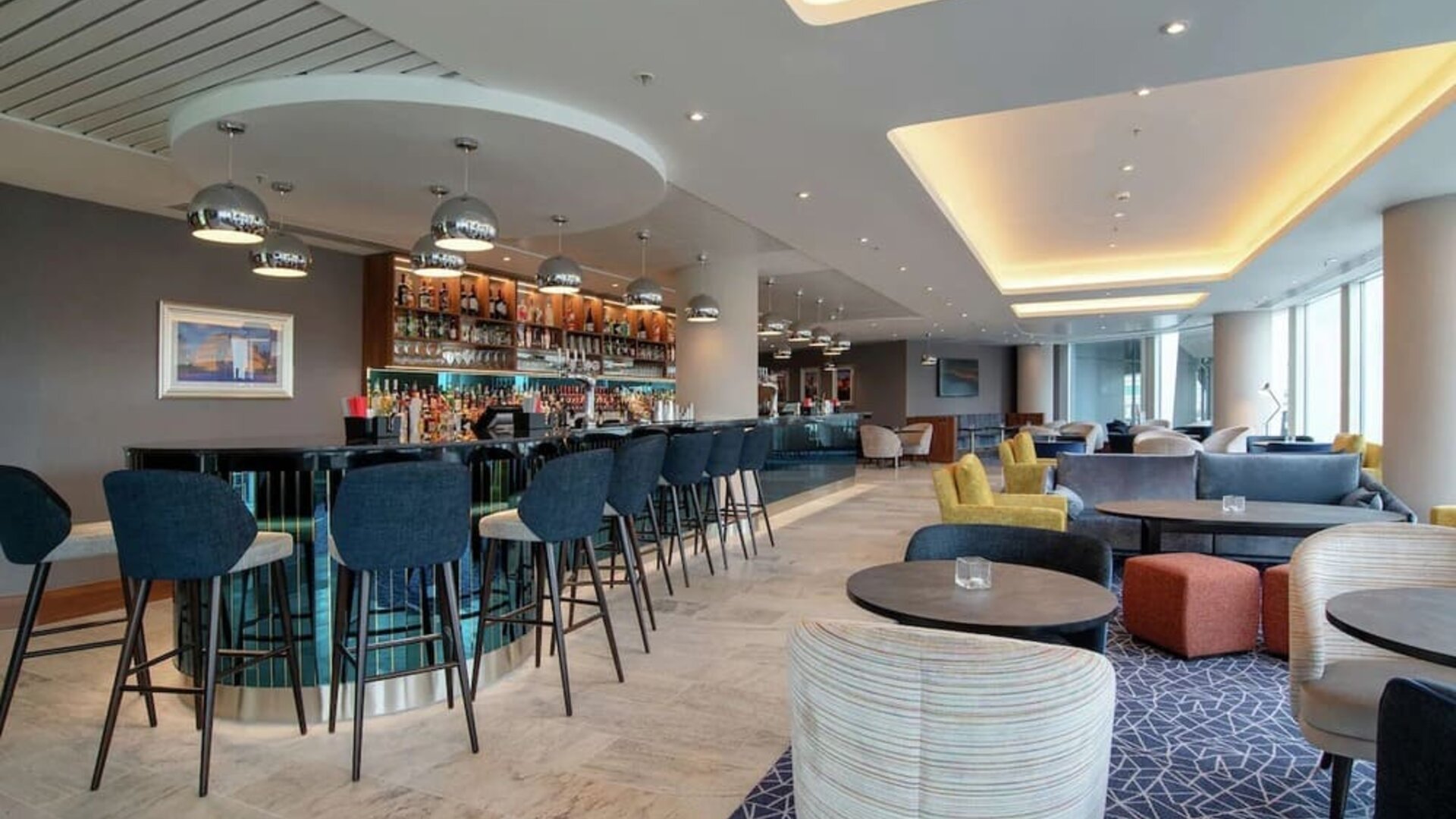 Hotel bar at Hilton Garden Inn London Heathrow Terminals 2 And 3.