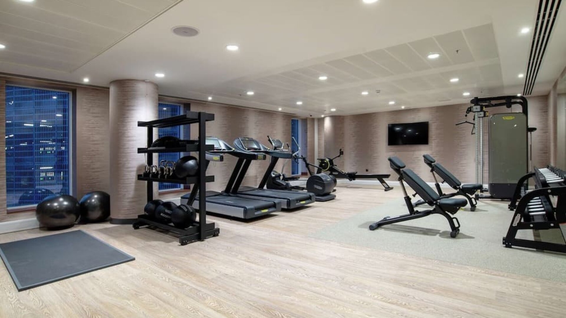 Fitness center available at Hilton Garden Inn London Heathrow Terminals 2 And 3.  