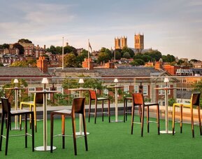 Terrace with scenic view at DoubleTree By Hilton Lincoln.