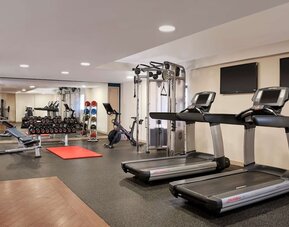 Fitness center available at DoubleTree By Hilton Lincoln. 