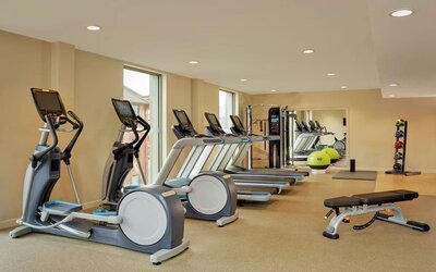 Fitness center available at DoubleTree By Hilton Hull.